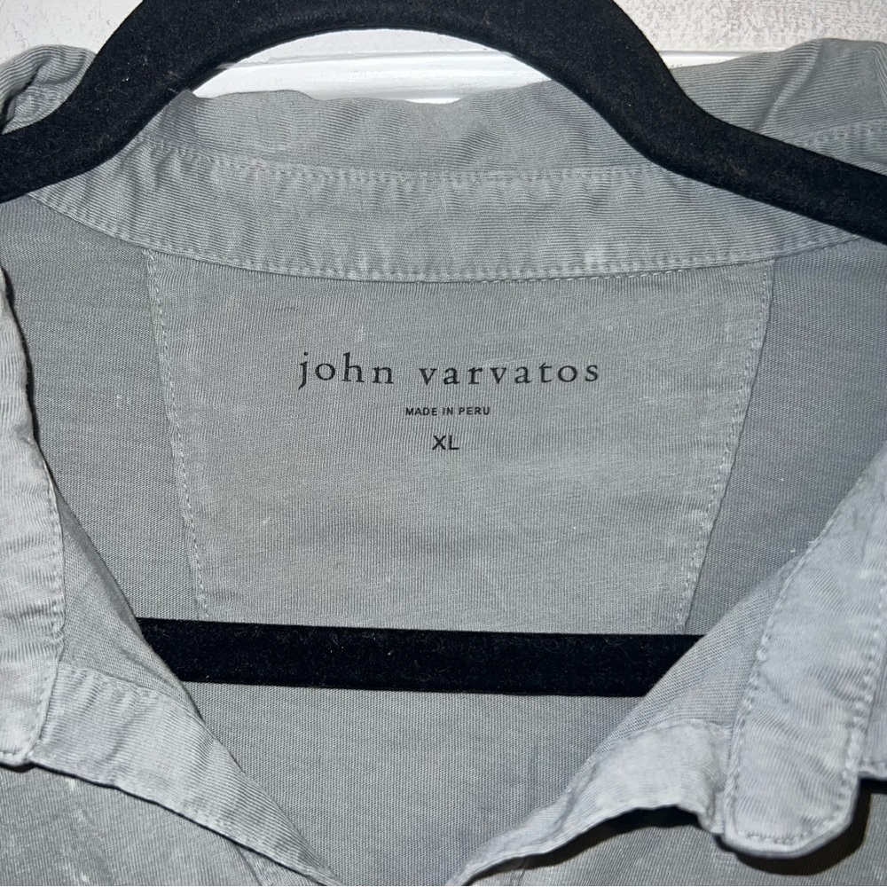 John Varvatos Marble Wash Polo Shirt in Gray - Picture 5 of 10